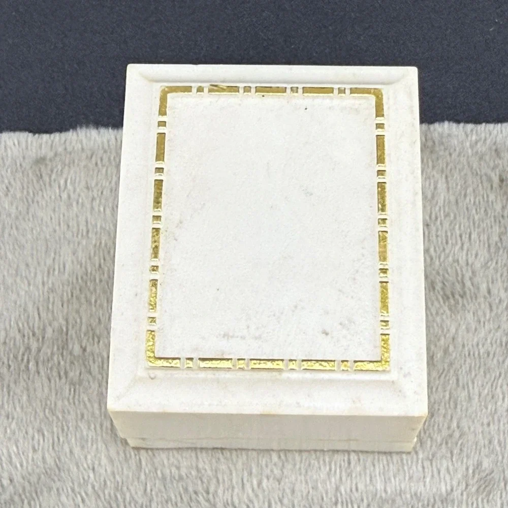 Vintage‎ Jewelry Presentation Box Celluloid Blue Velvet